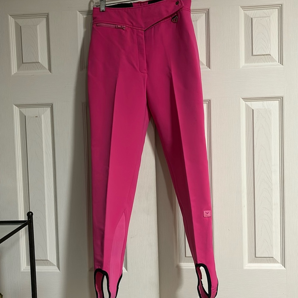 Obermeyer 80’s Neon Pink‎ High Waist Stirrup Ski Pants